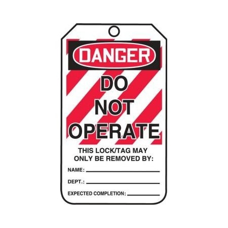 OSHA DANGER LOCKOUT SAFETY TAGS DO FRMLT400CTP